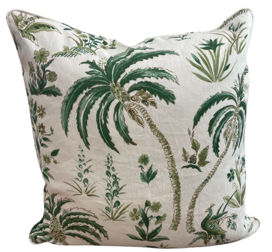 Lisa Fine Indoor Pasha Green (Palm) Pillow Cover 1 Lisa Fine Indoor Pasha Green (Palm) Pillow Cover