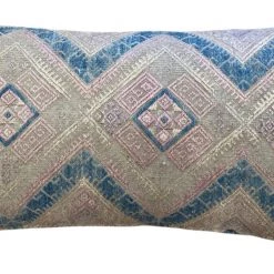 Zerbo Indoor Wedding Hmong Dusty Blue Chevron Lumbar