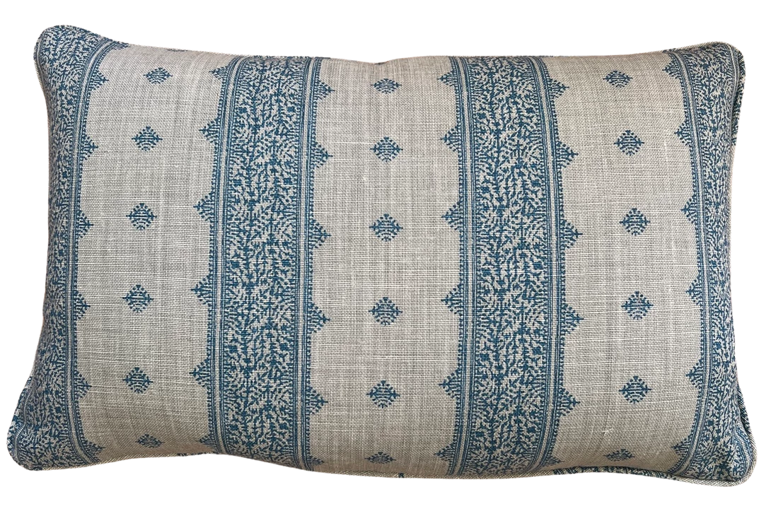 Peter Dunham Fez Blue/Blue Pillow Cover 1 Peter Dunham Fez Blue/Blue Pillow Cover