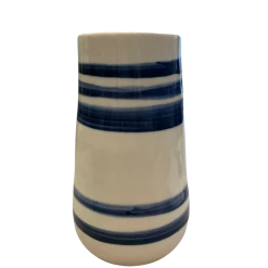Kris McIntosh Navy And White Swirl Vase 1 ACCESSORIES
