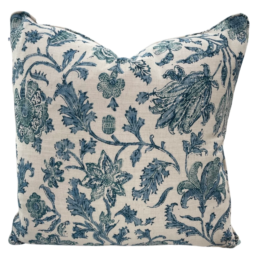 Lisa Fine Indoor Zahra Madder Peacock Pillow Cover 1 Lisa Fine Indoor Zahra Madder Peacock Pillow Cover