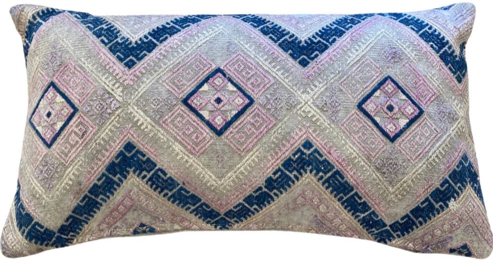 Zerbo Wedding Hmong Indigo Blue Chevron Lumbar 1 Zerbo Wedding Hmong Indigo Blue Chevron Lumbar