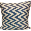 MD Home Blue Zig Zag Silk Ikat Cover Indoor