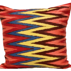 MD Home Bold Zig Zag Multi Silk Ikat Indoor