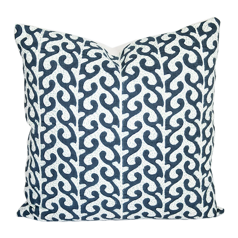 Seema Krish Indoor Breach Candy Mughal Blue Pillow Cover 1 Seema Krish Indoor Breach Candy Mughal Blue Pillow Cover