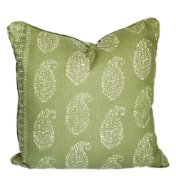 Peter Dunham Indoor Kashmir Paisley Green Pillow Cover