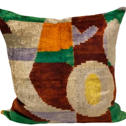 MD Home Greti Multi Velvet Ikat Pillow Cover Indoor