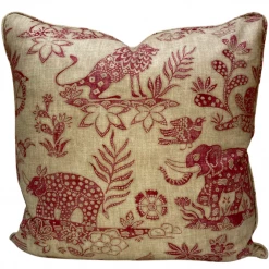Lisa Fine Indoor Mogambo Red Pillow Cover