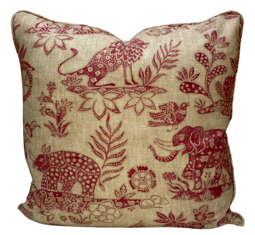 Lisa Fine Indoor Mogambo Red Pillow Cover 1 Lisa Fine Indoor Mogambo Red Pillow Cover