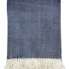 Alashan Adirondack Herringbone Harbor Blue Throw Throws