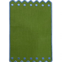 Well Made Home Green Zig Zag Placemats 5 Well Made Home Green Zig Zag Placemats