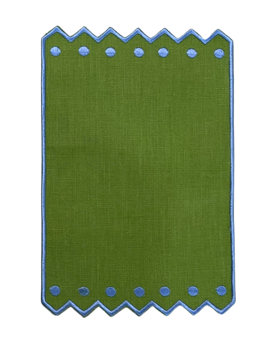 Well Made Home Green Zig Zag Placemats 3 Well Made Home Green Zig Zag Placemats