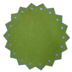 Well Made Home Green Zig Zag Placemats