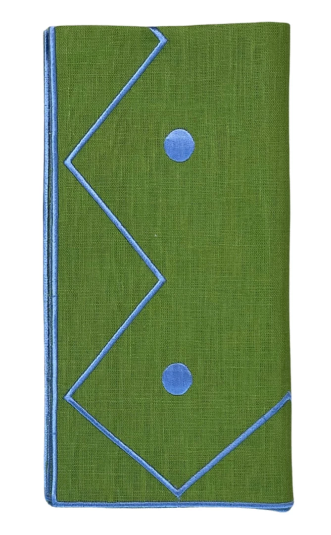 Well Made Home Green Zig Zag Napkins 1 Well Made Home Green Zig Zag Napkins