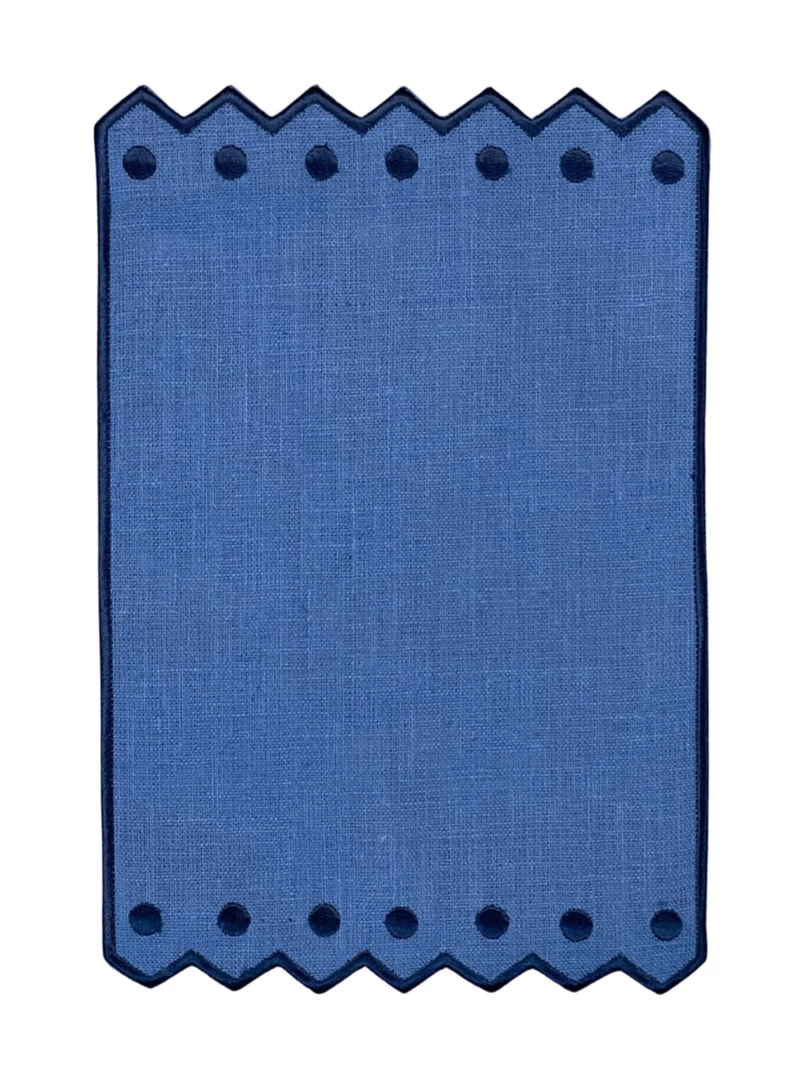 Well Made Home Blue Zig Zag Cocktail Napkins 1 Well Made Home Blue Zig Zag Cocktail Napkins