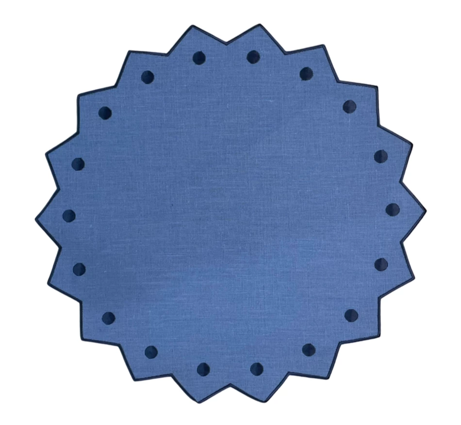 Well Made Home Blue Zig Zag Placemats Table Linens 1 Well Made Home Blue Zig Zag Placemats Table Linens