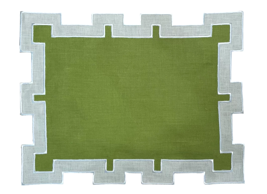 Well Made Home Green Castle Placemats Table Linens 1 Well Made Home Green Castle Placemats Table Linens