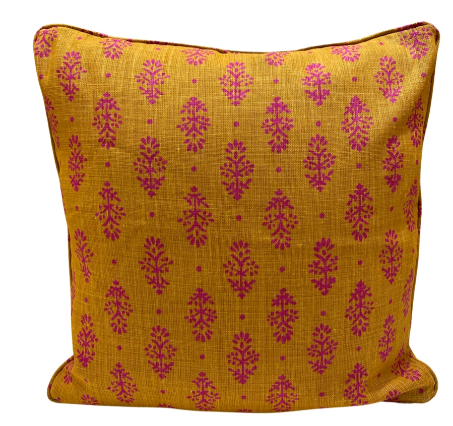 Lisa Fine Rajkot Saffron Pillow Cover Indoor 1 Lisa Fine Rajkot Saffron Pillow Cover Indoor