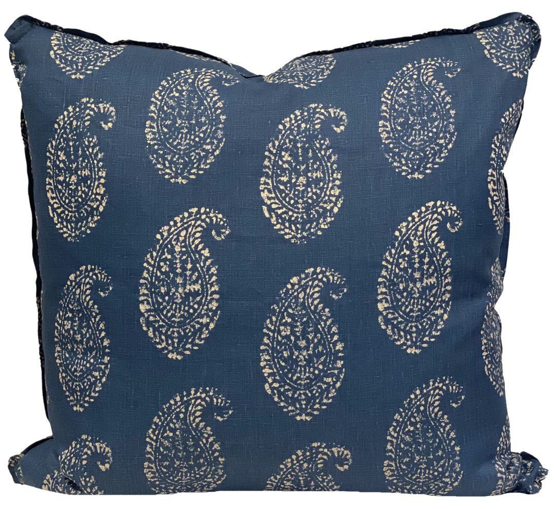 Peter Dunham Kashmir Paisley Indigo Pillow Cover Indoor 1 Peter Dunham Kashmir Paisley Indigo Pillow Cover Indoor