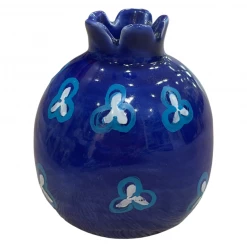 Malaika Linen Pomegranate Blue Vase TABLEWARE