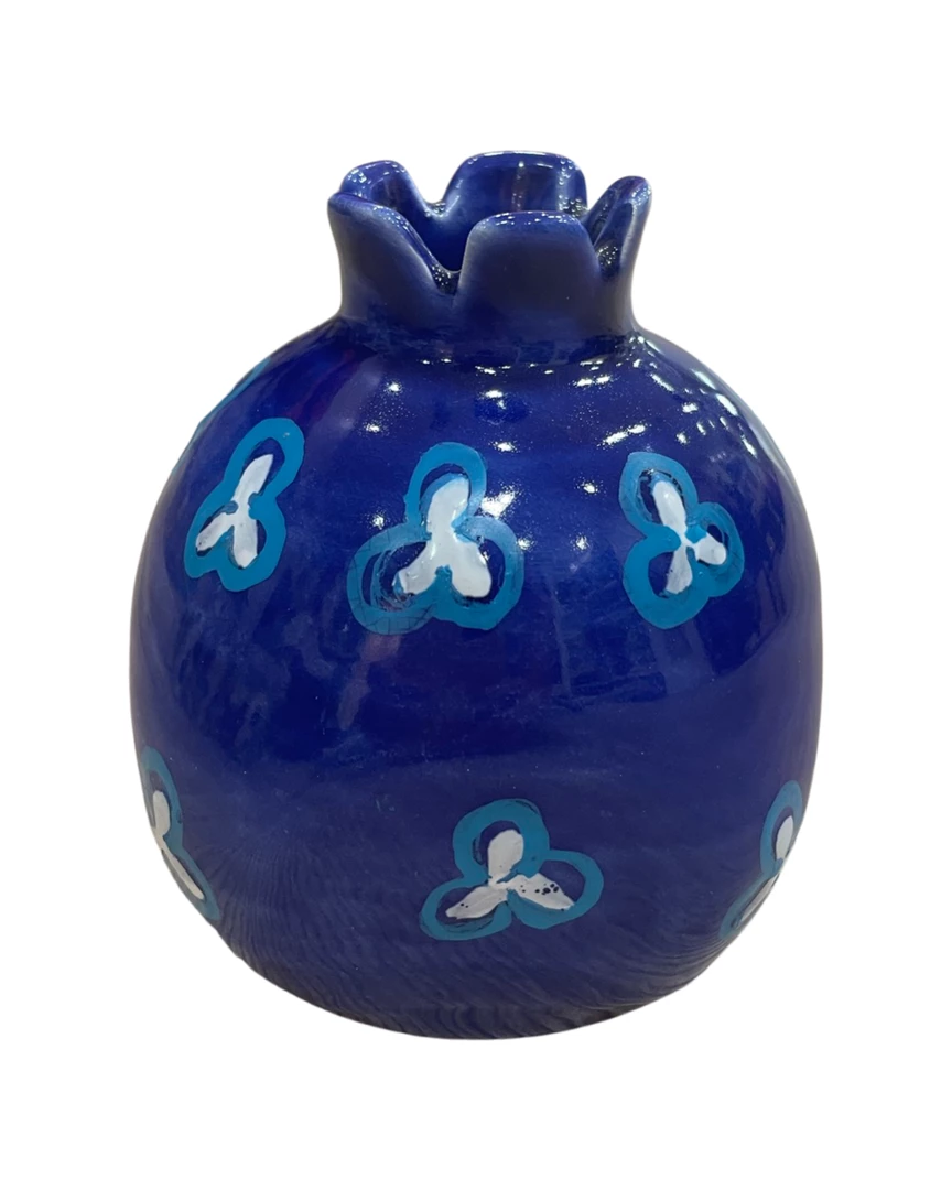 Malaika Linen Pomegranate Blue Vase TABLEWARE 1 Malaika Linen Pomegranate Blue Vase TABLEWARE