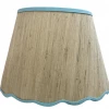 Well Made Home Scallop Raffia Contrast Trim Fresco Carribean Lamp Shades