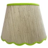 Well Made Home Scallop Raffia Contrast Trim Fresco Lime Green Lamp Shades