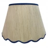 Well Made Home Lamp Shades Scallop Raffia Contrast Trim Fresco Navy Blue