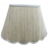 Well Made Home Scallop Raffia Contrast Trim Fresco Natural Lamp Shades