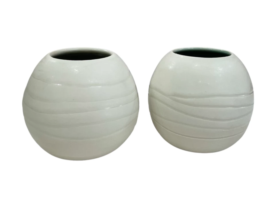 Kris McIntosh Ivory Matte Wavy Vase 6 ACCESSORIES 1 Kris McIntosh Ivory Matte Wavy Vase 6 ACCESSORIES