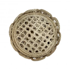 Klatso Woven Iraca Coaster And Holder (set Of 4)