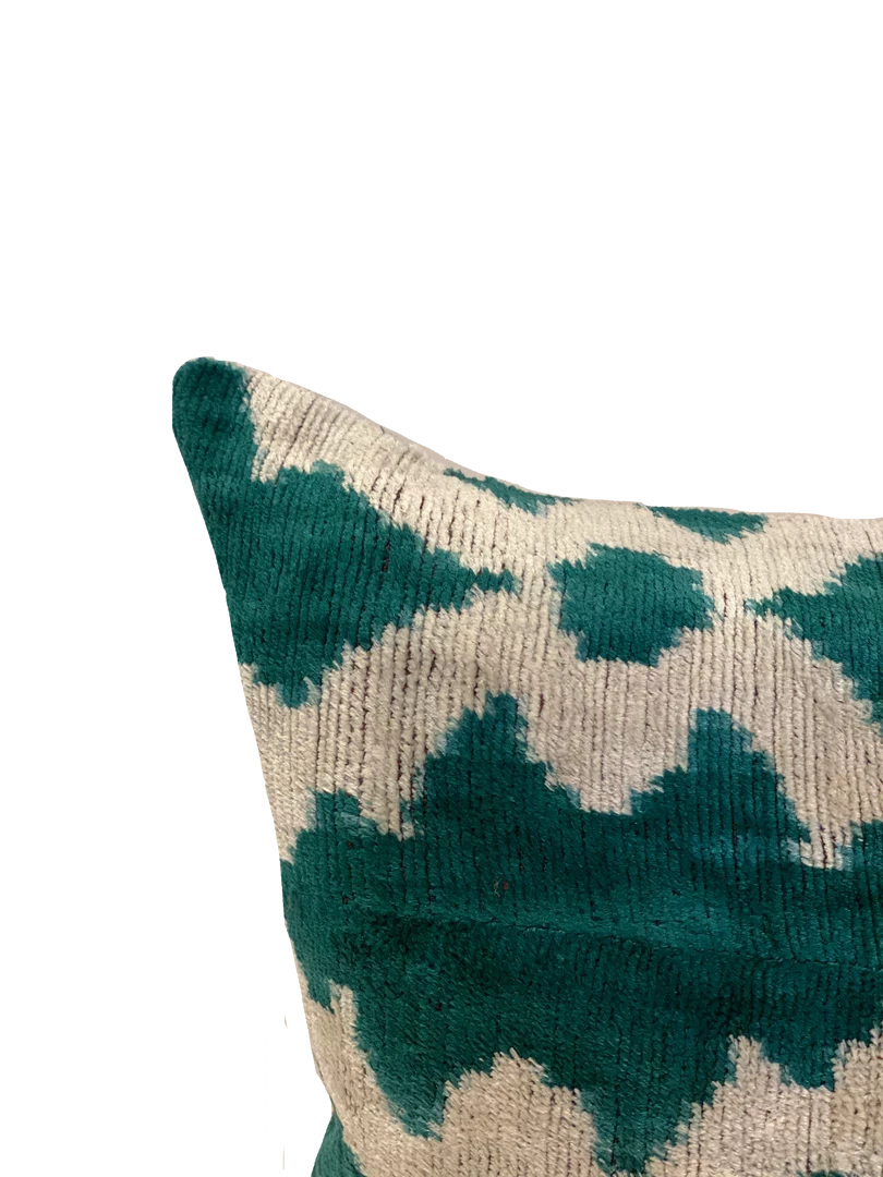 MD Home Tile Teal Velvet Ikat Pillow Cover Indoor 2 MD Home Tile Teal Velvet Ikat Pillow Cover Indoor