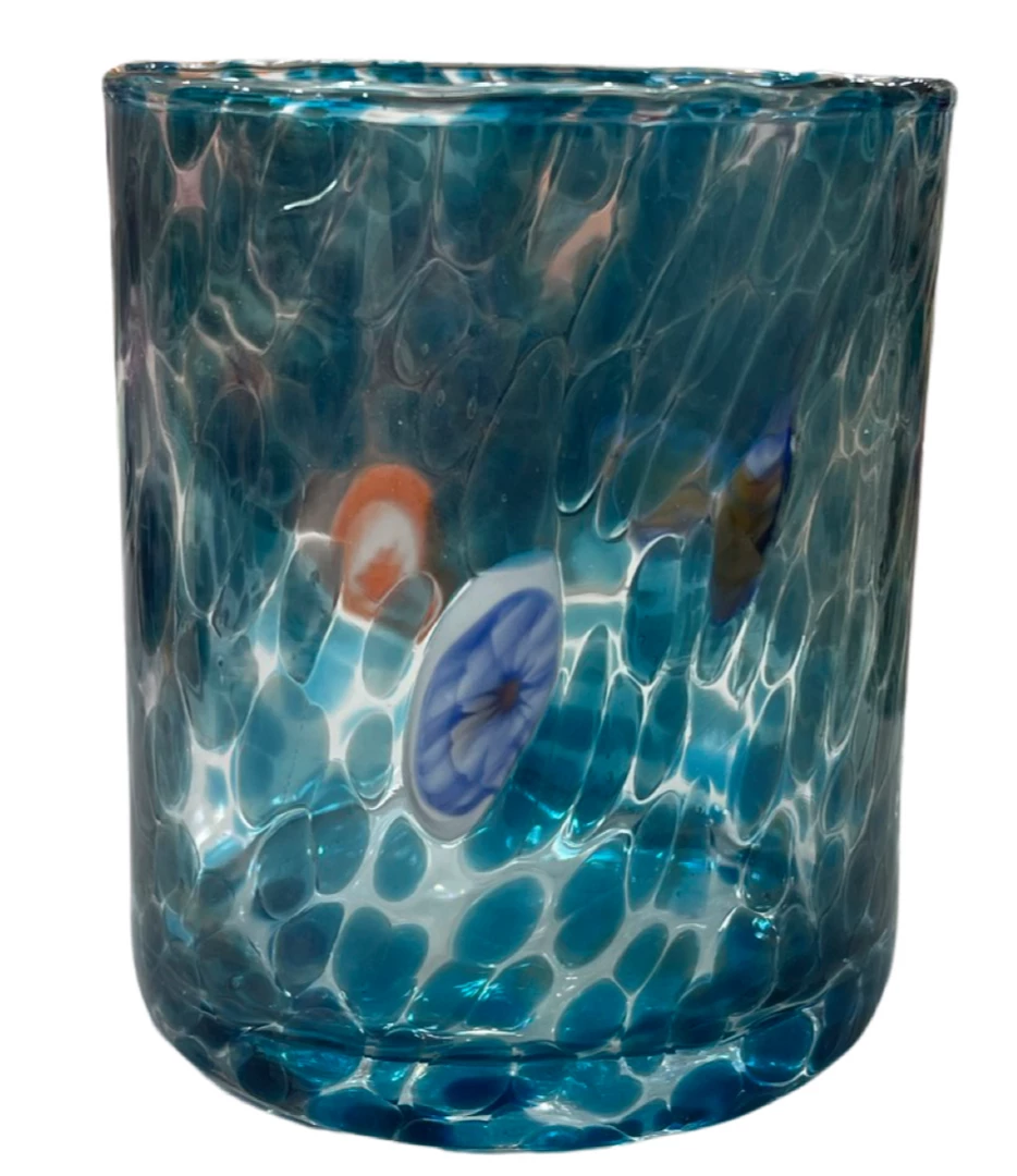 EMPORIUM58MIRANO Murano Glasses- Teal 1 EMPORIUM58MIRANO Murano Glasses- Teal