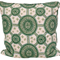 Schuyler Samperton Petite Nellcote Outdoor Lily Pad Green Pillow Indoor