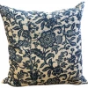 Well Made Home Indoor Hmong White And Indigo Floral Batik Pillow Cover