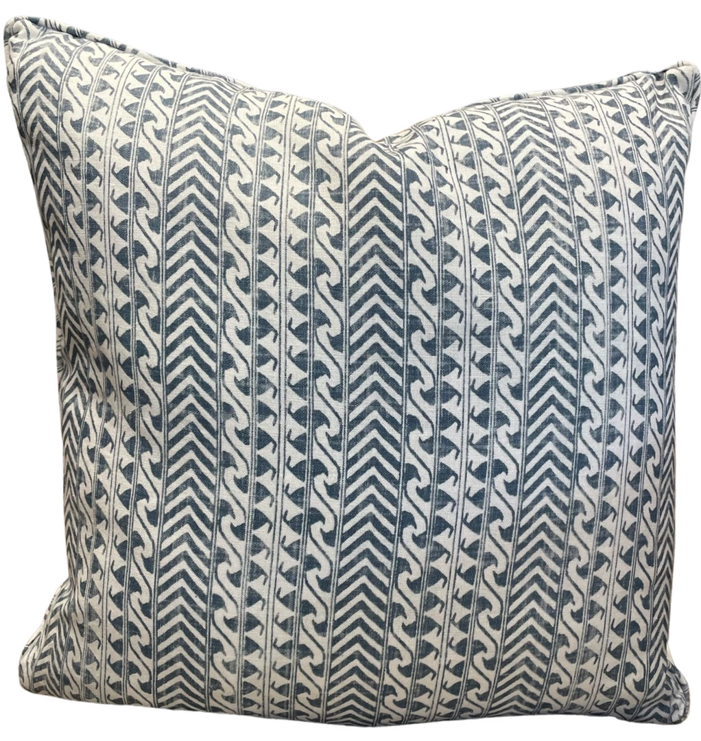 Lisa Fine Indoor Luxor Indigo Oyster Pillow Cover 1 Lisa Fine Indoor Luxor Indigo Oyster Pillow Cover