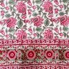 Well Made Home Pink And Green Floral Block Print Tablecloth