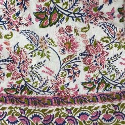 Well Made Home Multi Palempore Block Print Round Tablecloth
