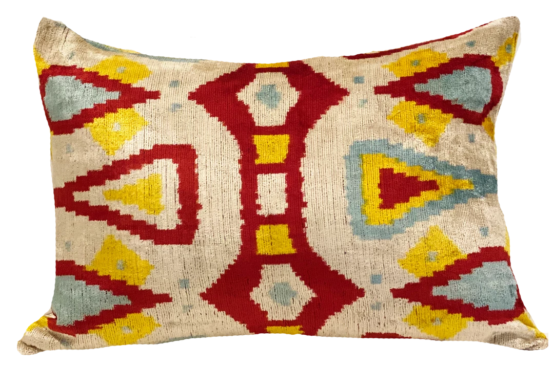 MD Home Indoor Denizli Velvet Ikat Pillow Cover 1 MD Home Indoor Denizli Velvet Ikat Pillow Cover
