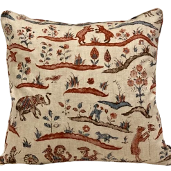 Lisa Fine Indoor Indian Story Terracotta Pillow Cover
