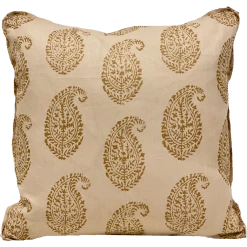 Peter Dunham Kashmir Paisley Gold Pillow Cover
