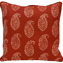 Peter Dunham Kashmir Paisley Red Pillow Cover