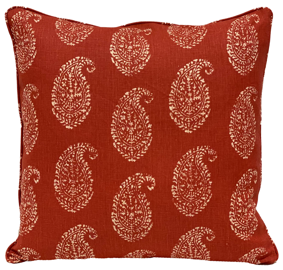 Peter Dunham Kashmir Paisley Red Pillow Cover 1 Peter Dunham Kashmir Paisley Red Pillow Cover