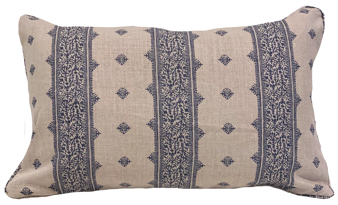 Peter Dunham Fez Blue/Natural Pillow Cover 1 Peter Dunham Fez Blue/Natural Pillow Cover