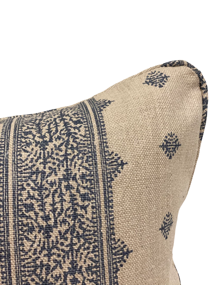 Peter Dunham Fez Blue/Natural Pillow Cover 2 Peter Dunham Fez Blue/Natural Pillow Cover