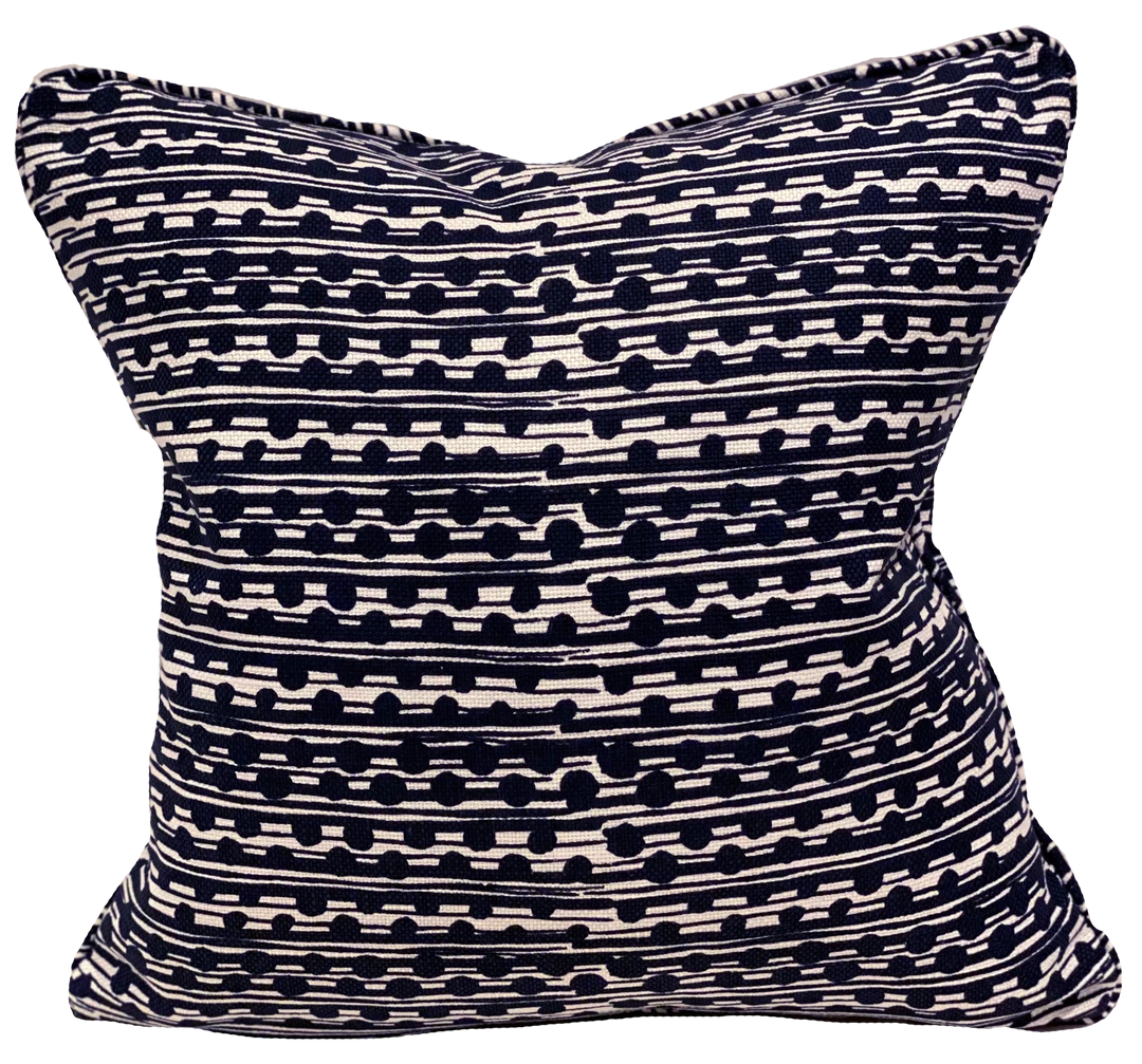 Caroline Cecil Indoor Gamal Navy Pillow 1 Caroline Cecil Indoor Gamal Navy Pillow