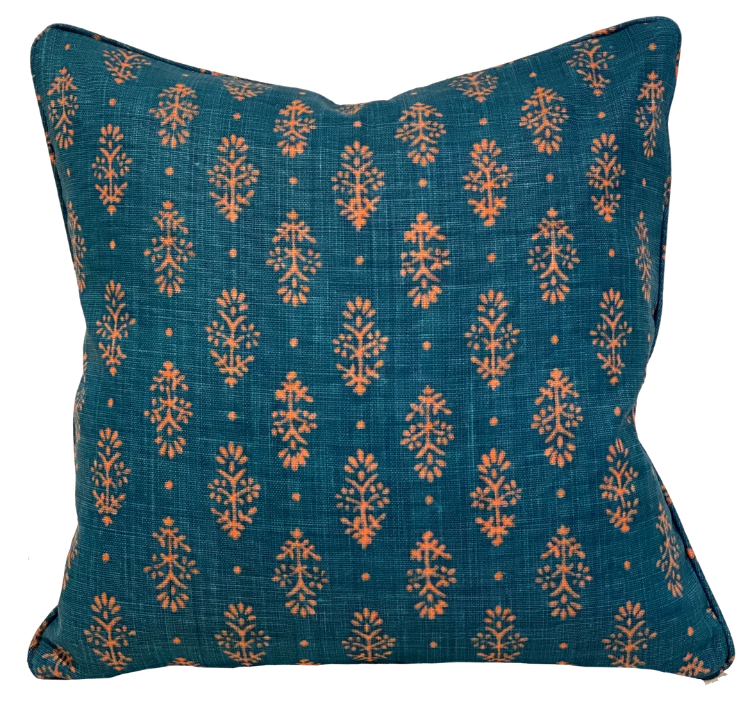 Lisa Fine Rajkot Peacock Pillow Cover Indoor 1 Lisa Fine Rajkot Peacock Pillow Cover Indoor