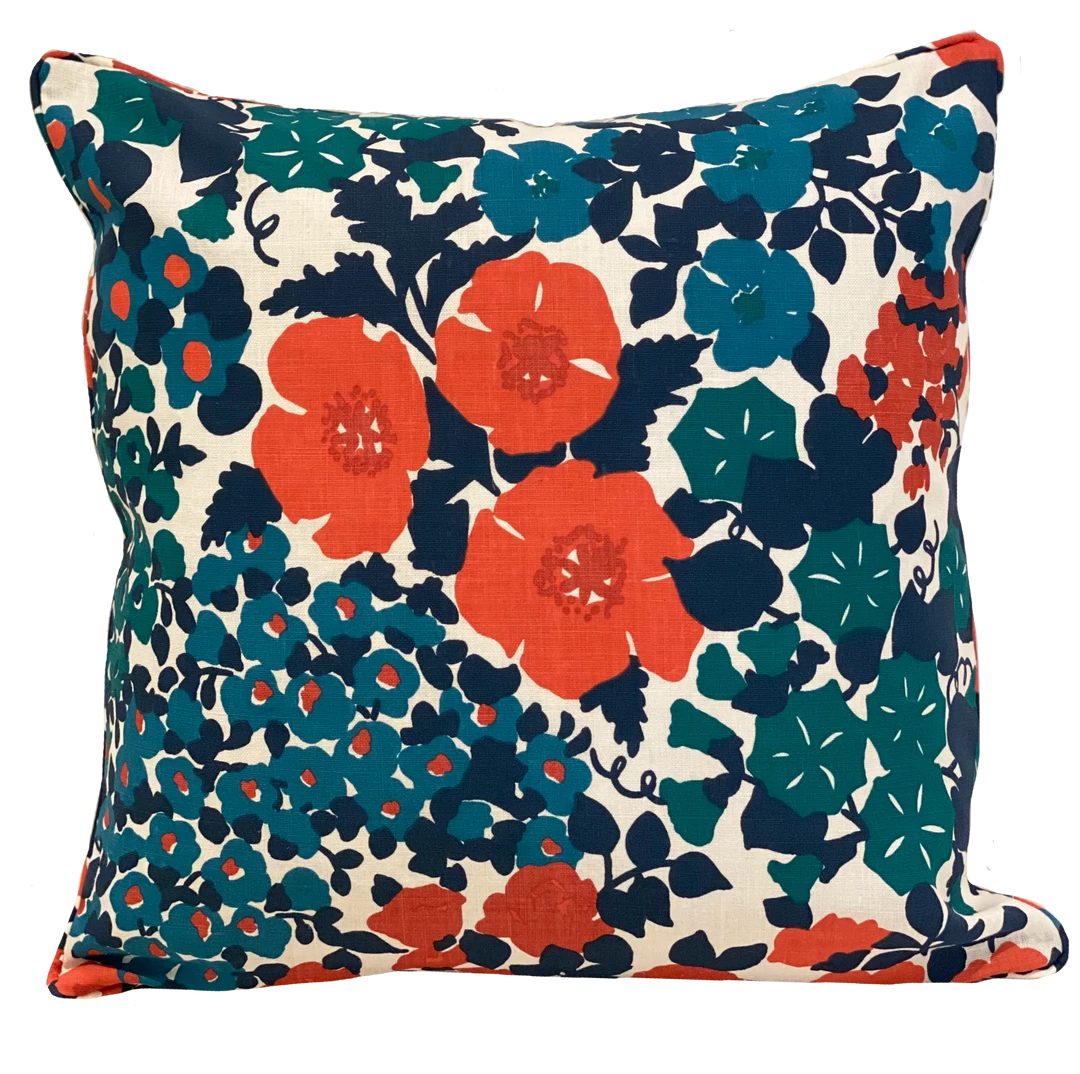 CW Stockwell Million Flowers Coral Pillow Cover 1 CW Stockwell Million Flowers Coral Pillow Cover