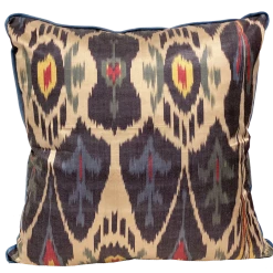 Kushaan Asil Silk Ikat Pillow Cover Indoor
