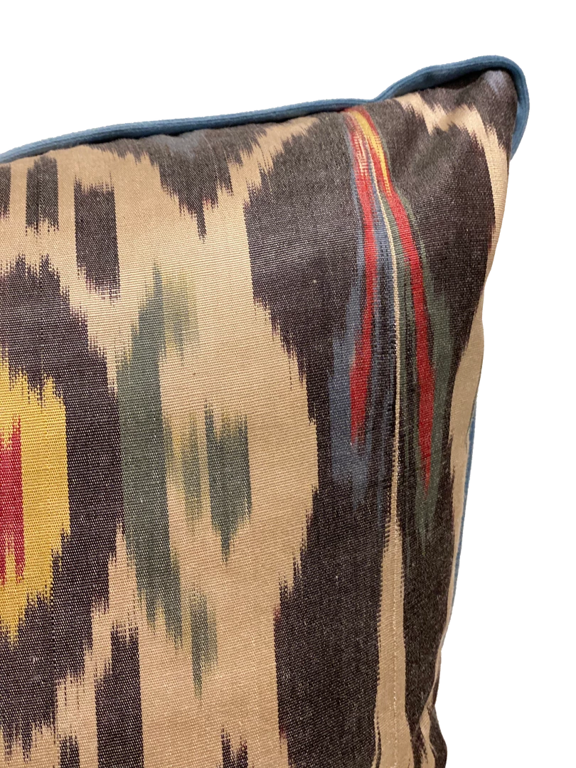 Kushaan Asil Silk Ikat Pillow Cover Indoor 2 Kushaan Asil Silk Ikat Pillow Cover Indoor
